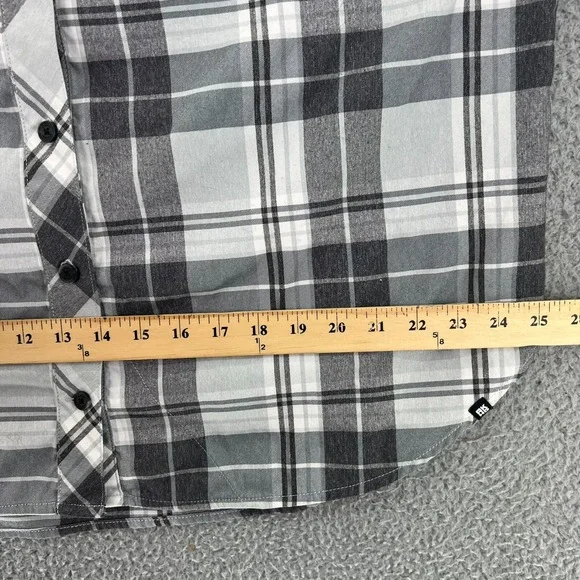 DULUTH ALASKAN HARDGEAR Shirt Women XL Windowpane Plaid Button Up Long Sleeve - Picture 7 of 16